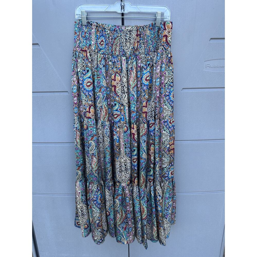NATURAL LIFE Multicolor Bohemian Maxi Skirt - Picture 8 of 14